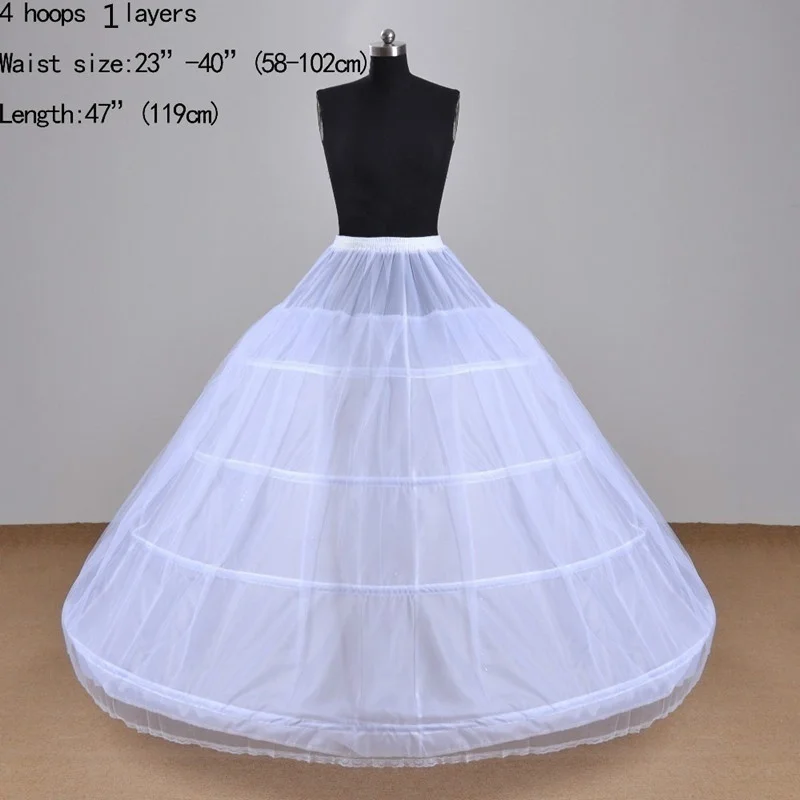 Bild von Eleganter Petticoat mit 4 Reifen – Perfekter Krinoline-Unterrock für Ihr Hochzeitskleid