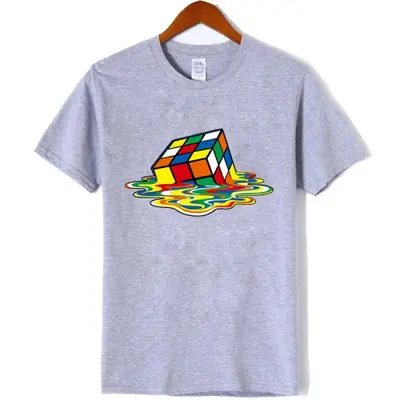 Image de T-shirt Homme Été Col Rond Imprimé Carré Cool Hip Hop
