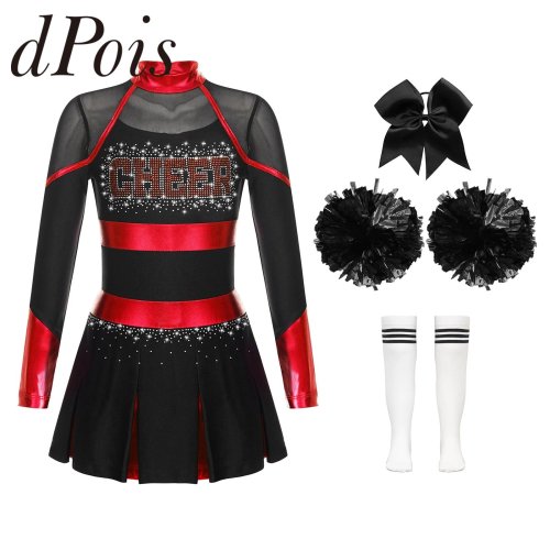 Bild von Glitzernde Cheerleader-Uniform für Kinder – Perfekt für Schule & Auftritte