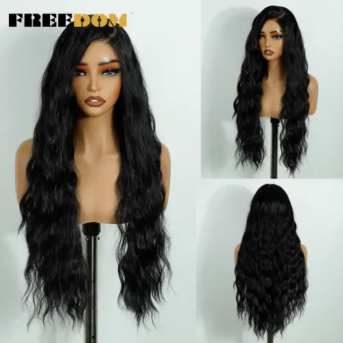 Image de Perruque Lace Front Bouclée Ombrée - Brune Synthétique