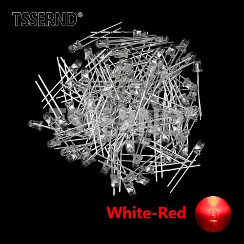 100 Stück Weiß-Rot