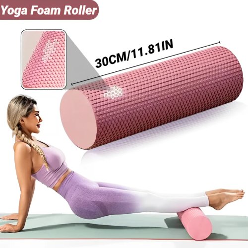 Afbeelding van Zeshoekige Yoga Roller van EVA Schuim – Ronde Cilinder voor Pilates, Fitness en Thuistraining (9,5 cm Diameter, 29,7 cm Lengte)