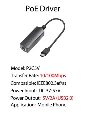 Image de Adaptateur USB-C 2.5Gbps + PoE 45W - Charge & Connexion Ethernet