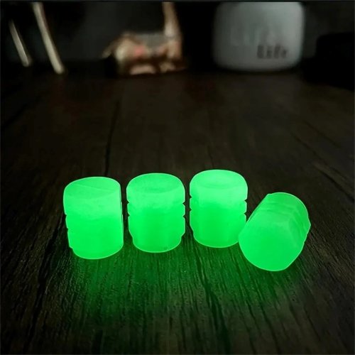 Imagen de Tapas de válvula luminosas fluorescentes para coche, motocicleta, bicicleta, cubo de rueda, tapa de ...