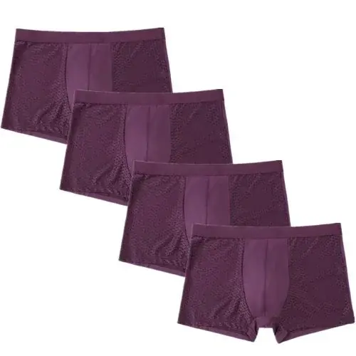 Image de Lot de 4 Boxers Homme - Grande Taille 5XL-7XL en Bambou