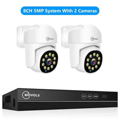 Image de Kit CCTV 8MP POE AI avec NVR 8CH et caméras PTZ audio bidirectionnel