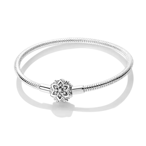 Image de Bracelet Argent Sterling 925 - Feuille, Trèfle, Papillon & Cœur