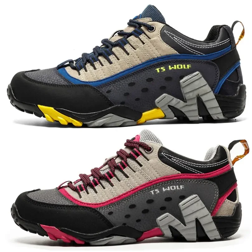 Bild von Outdoor Lover Trekkingschuhe Herren Wasserdichte Wanderschuhe Bergstiefel Echtes Leder Woodland Jagd Taktische Schuhe