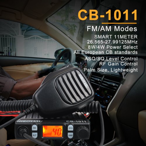 Zdjęcie Mini Radio CB 27 MHz – 8 W, 40 Kanałów, FM/AM