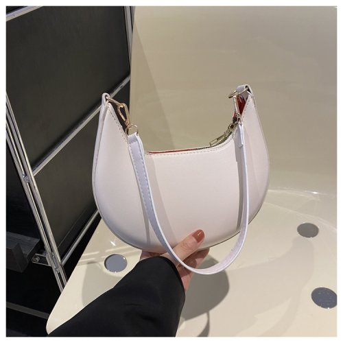 Afbeelding van Nieuwe Modieuze High-end Maanvormige Baseball Tas Tonen Luxe vrouwen Enkele Schoudertas Elegante dame Handtassen bolso mujer