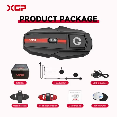 Image de Casque Moto Bluetooth Intercom Jusqu'à 2 Pilotes