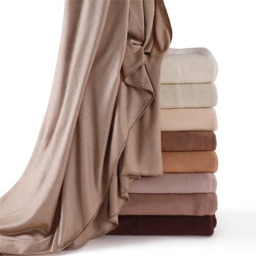 Image of Elegant 180cm Cotton Jersey Hijab for Women – Soft Solid Color Muslim Headscarf, Versatile Scarf Wrap, Turban & Foulard for Daily Wear and Special Occasions