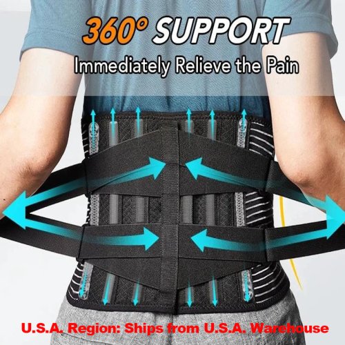 Image of Natural Breathable Lumbar Support Belt for Men and Women – Adjustable Back Brace for Lower Back Pain Relief & Spine Alignment During Work or Daily Activities