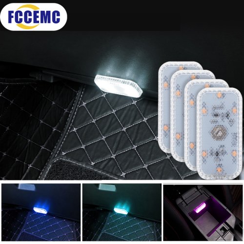 Afbeelding van LED Touch Light Mini Draadloze Auto Interieurverlichting - Dakplafond Leeslamp voor Kofferbak, Opbergdoos met USB Opladen