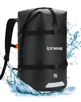 Image de Sac à dos étanche 35L/55L - Idéal pour la randonnée, le kayak et le camping