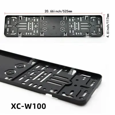 Image de Support de plaque d'immatriculation noir - Taille européenne