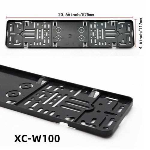 Image de Support de plaque d'immatriculation noir - Taille européenne