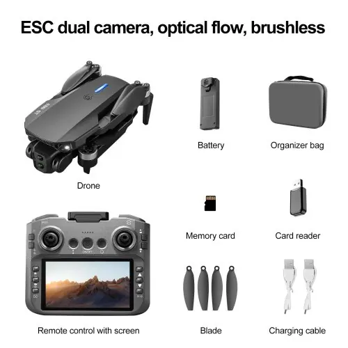 Image de Drone E88GT 6K HD - Écran 4.3" - Pliable & Sans Brosse