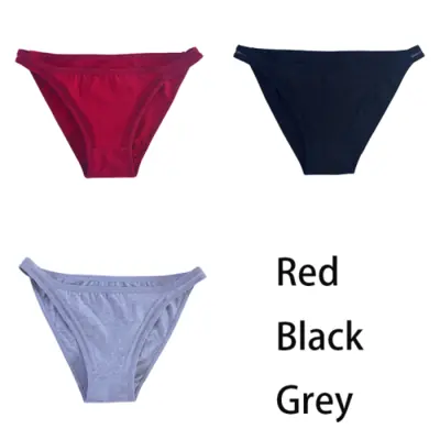 Image de Ensemble 3 pièces culottes femme en coton doux