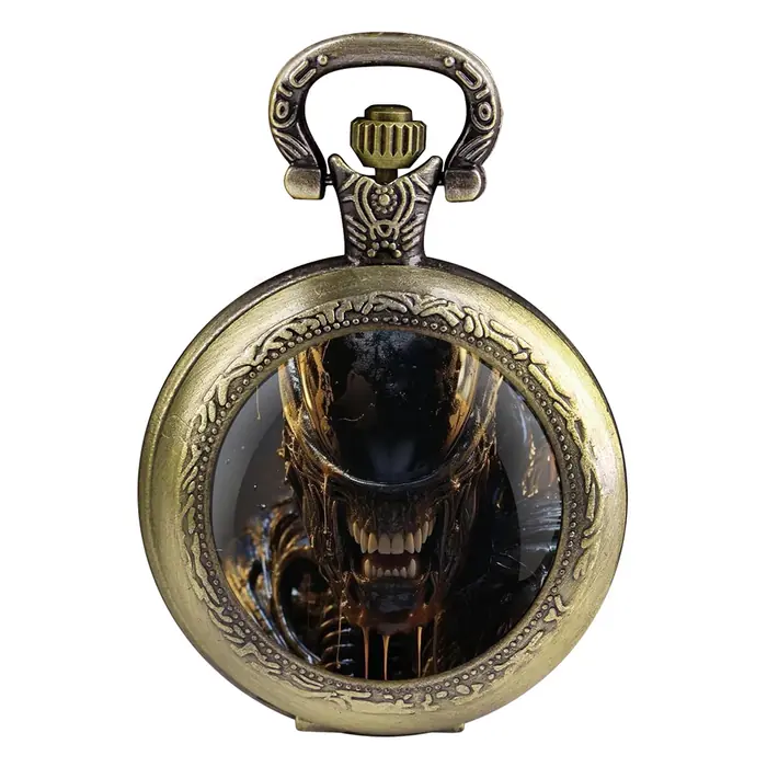 Image de Montre de Poche Xénomorphe Vintage - Collier Horloge pour Enfants