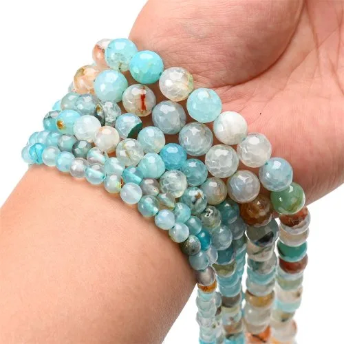 Gefacetteerd blauw agaat