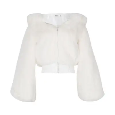 Image de Manteau Fausse Fourrure Femme Hiver - Doux & Chaud avec Capuche