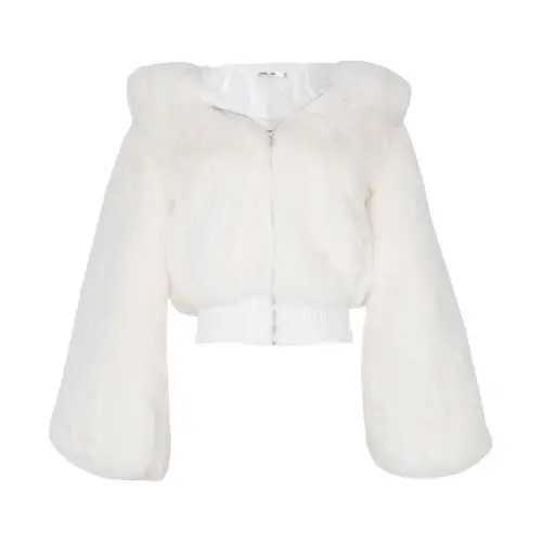 Image de Manteau Fausse Fourrure Femme Hiver - Doux & Chaud avec Capuche