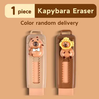 Gomme Rétractable Capybara Kawaii - Couleur Aléatoire