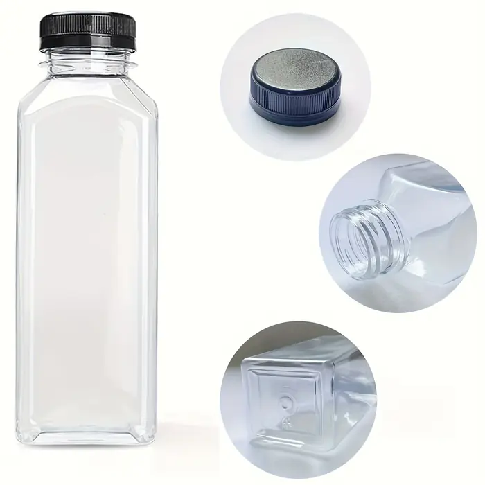 Image de Bouteilles Anti-Fuite Transparentes - Idéales pour Smoothies & Boissons