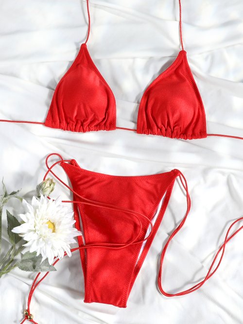 Zdjęcie Seksowne trójkątne mini bikini komplety mikro stringi strój kąpielowy damski strój kąpielowy Biquini...