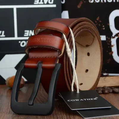 Image de Ceinture en Cuir pour Homme - Style Élégant & Robuste