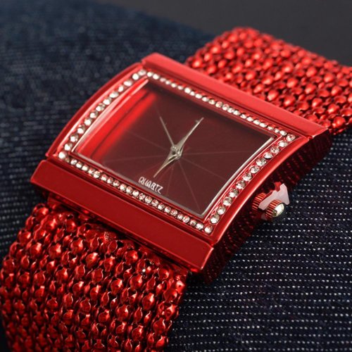 Image of Elegant Multi-Layer Bead Chain Rhinestone Inlaid Alloy Quartz Bracelet Watch for Women – Stylish and Sophisticated Timepiece Gift