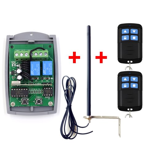 Imagen de Control remoto Universal para puerta de garaje, receptor de 433,92 mhz, transmisor y Antena de repuesto, controlador de abridor de puerta de 433MHz mando a distancia garaje