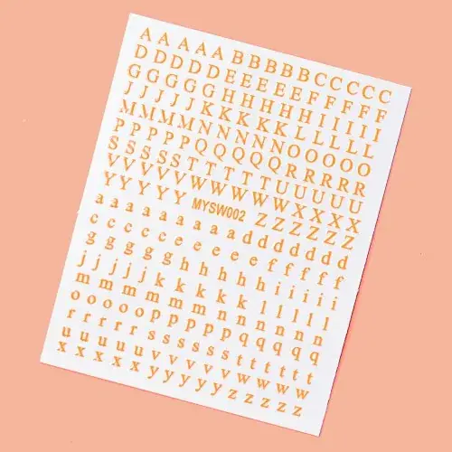 Image de Autocollants 3D Lettres Alphabet pour Ongles