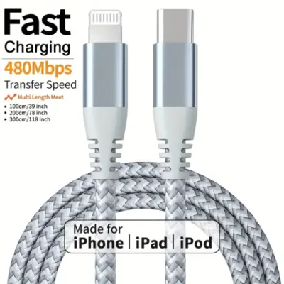 Câble USB-C vers Lightning Rapide MFi