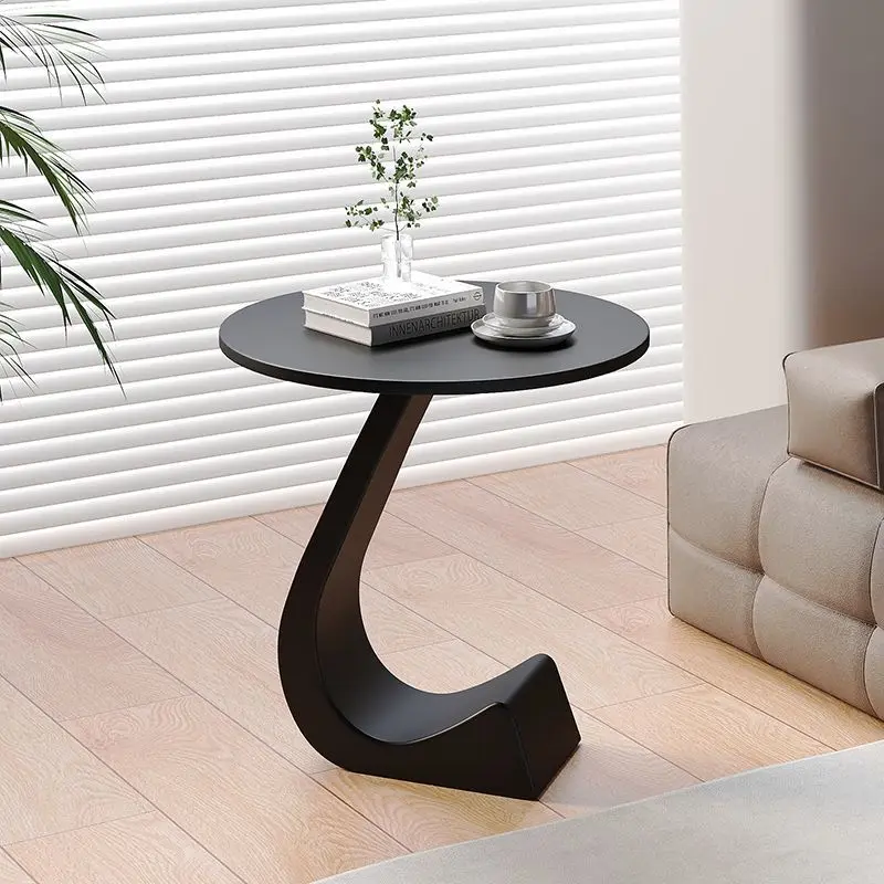 Image de Table d'appoint ronde en pierre naturelle - Design moderne & élégant