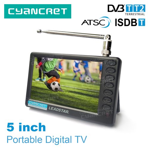 Image de TV Portable 5 Pouces DVB-T2 - Mini Télévision pour Voiture
