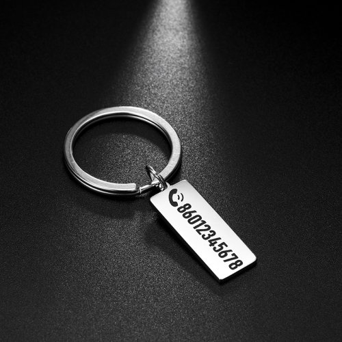 Imagen de Llavero Personalizado Elegante con Nombre y Teléfono