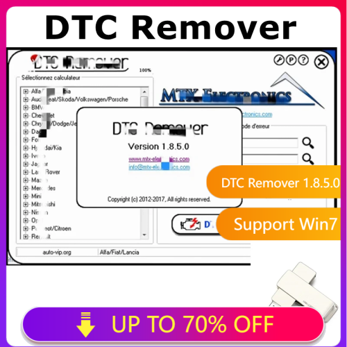 Imagen de Removedor de Códigos DTC 1.8.5.0 para KESS, KTAG, Fgtech y OBD2 - Software MTX con Keygen Ilimitado para Windows 7