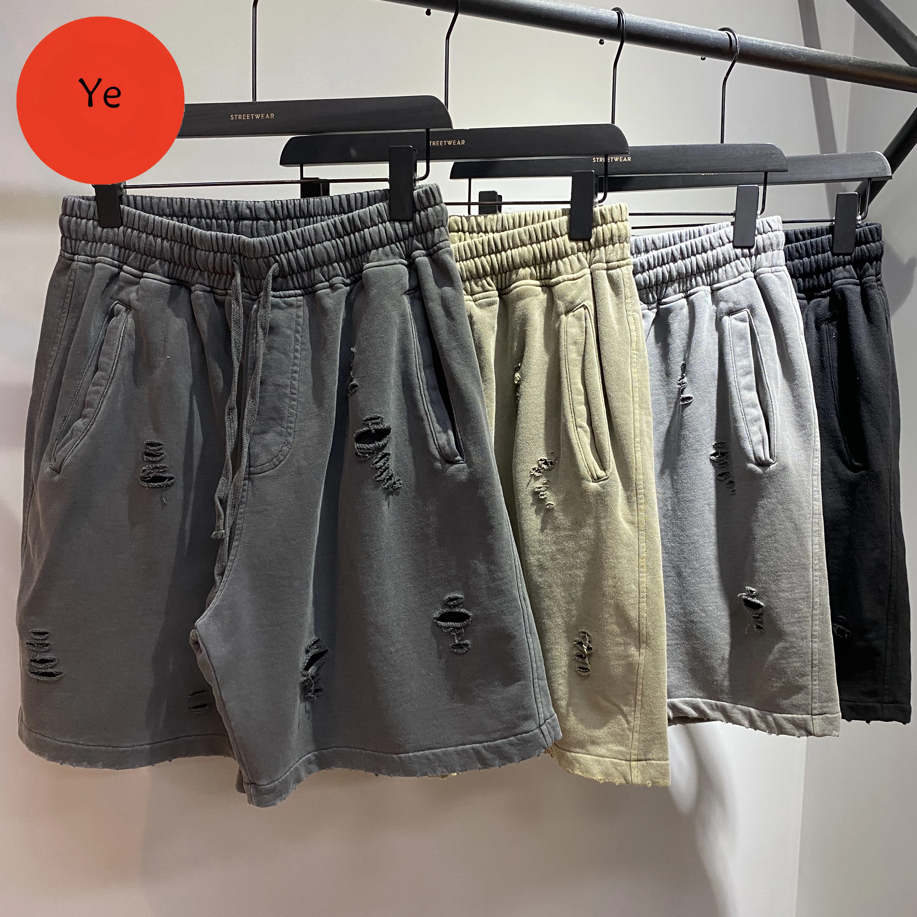 Image of 2025 Cut-Up Vintage-Style Men's Shorts – Retro-Inspired, Lightweight & Comfortable
