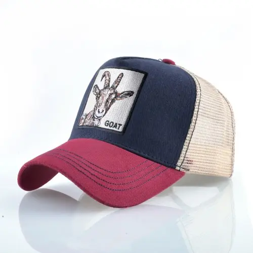 Image de Casquette Camionneur avec Patch Chèvre Brodé - Style Unisexe