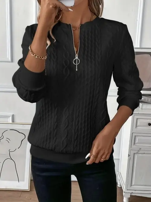Image de Sweat à Capuche Femme Col V - Confort & Style Automne-Hiver