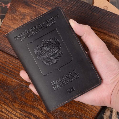 Afbeelding van Stijlvolle Lederen Paspoorthouder voor Mannen