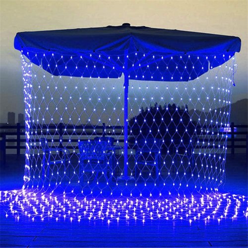 Immagine di Ghirlanda LED a Rete Impermeabile 2x2m e 3x2m – Luci da Giardino, Tenda Luminosa per Finestre, Decorazioni Natalizie e Feste di Nozze