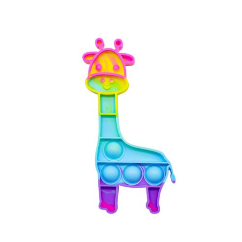 Imagen de 1 unidad de juguetes antiestrés de arcoíris Pop Push Bubblle Fidget para niños adultos, juguetes sen...
