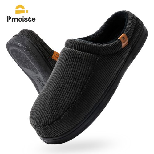 Bild von Warmweiche Herren Hausschuhe mit Memory-Foam und TPR-Sohle – Komfortable Slip-On Schuhe für den Winter, Indoor Nutzung, hochwertig und weich