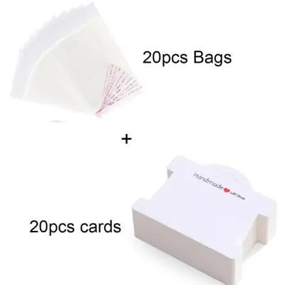 Image de Présentoirs de Bracelets en Papier - 20 Sets avec Sacs Auto-Adhésifs