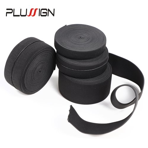Immagine di 5 metri di larghezza 1.5-4cm elastico nero per parrucche Spandex cintura Trim cucito/nastro vestiti materiale da cucito flessibile fasce elastiche per parrucca