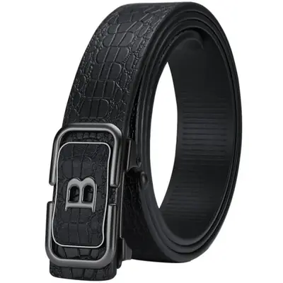 Image de Ceinture Homme Croco Boucle Automatique - Style Business & Décontracté