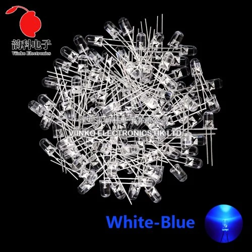 5MM wit-Blue100pcs